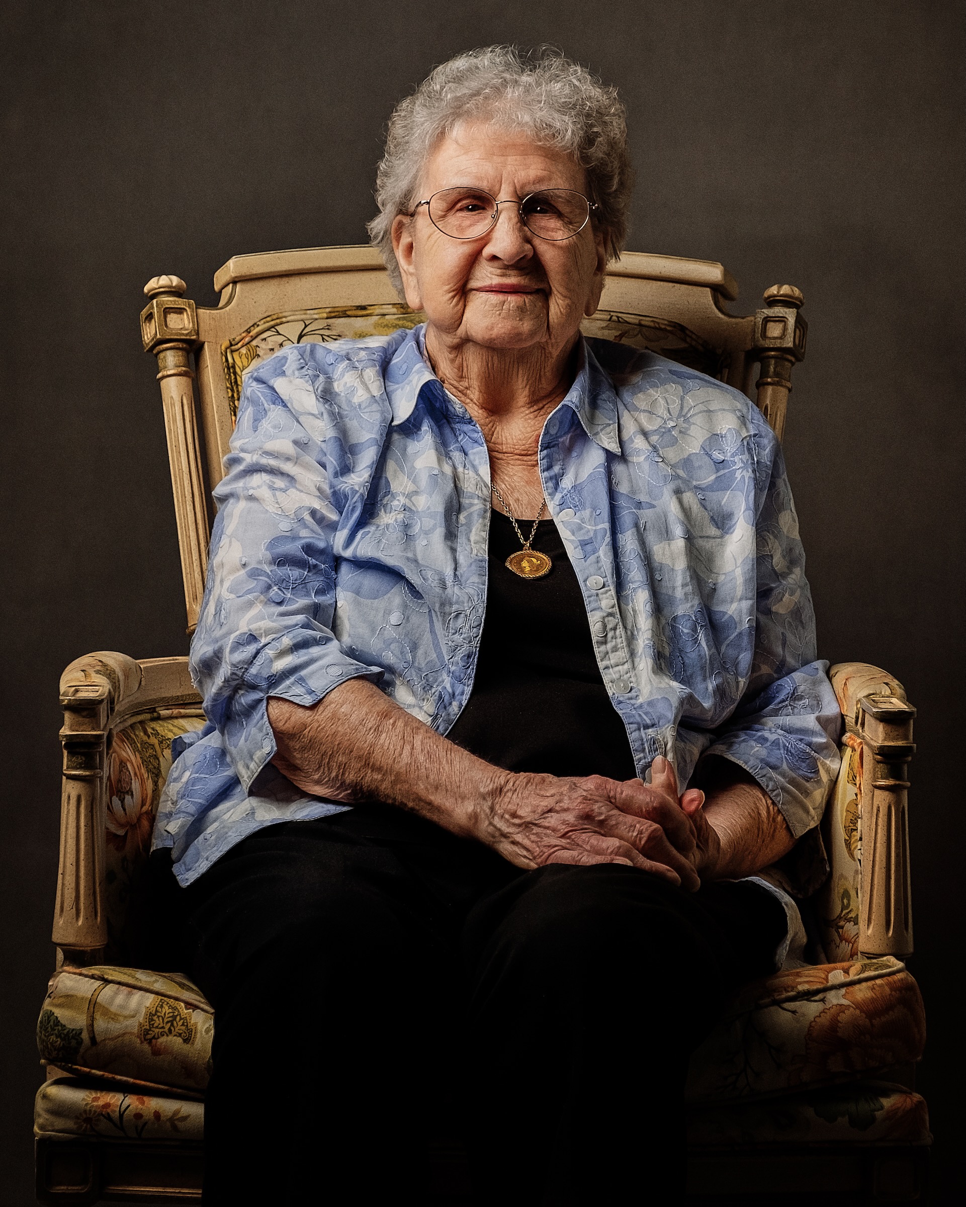Portrait honoring a centenarian on her 100th birthday in Vancouver Washington
